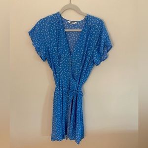 Rolls L Blue Daisy Wrap around Dress